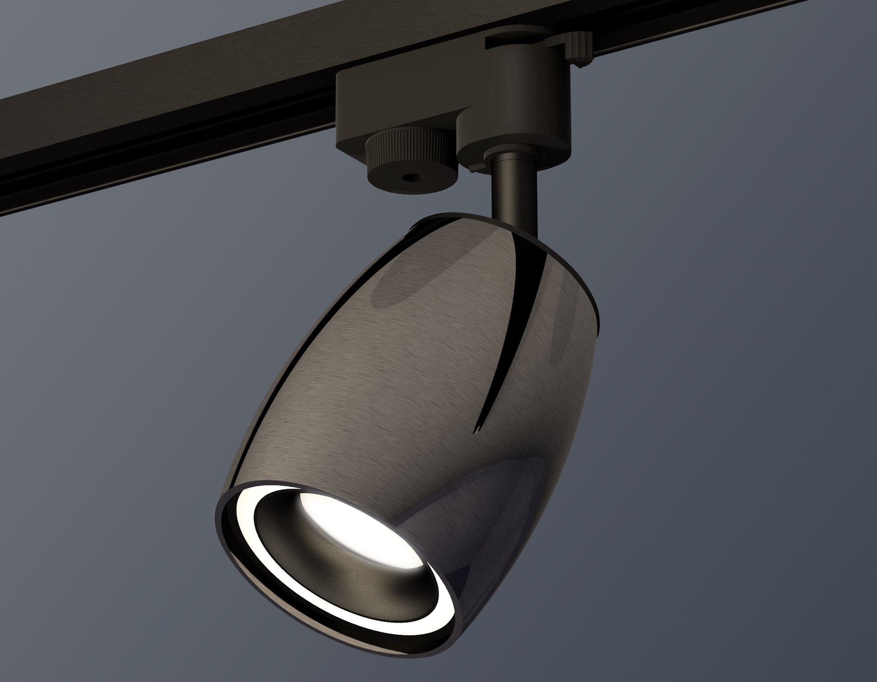 Комплект трекового однофазного светильника с акрилом XT1123010 DCH/SBK/FR черный хром/черный песок/белый матовый MR16 GU5.3 (A2521, C1123, N7111)