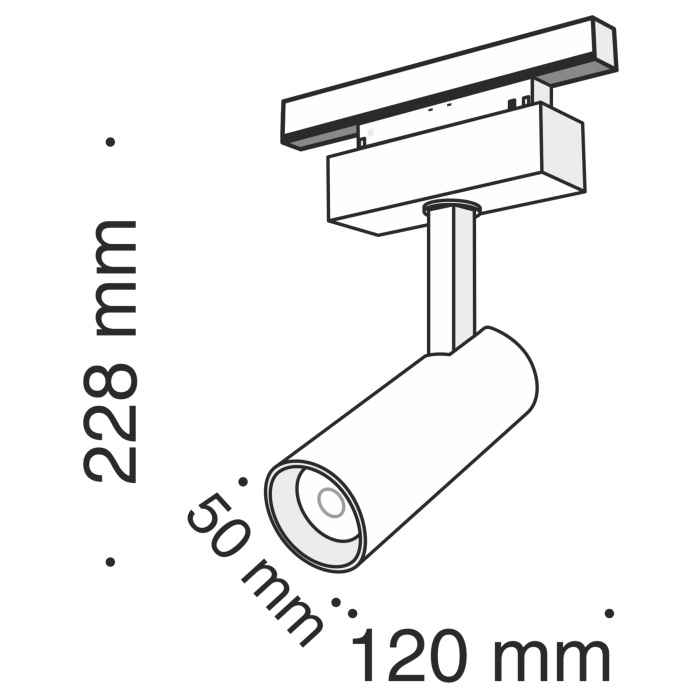 Трековый светильник Focus Led S35 3000K 9Вт 24 магнитный Maytoni Technical TR019-2-10W3K-B (tr019-2-10w3k-b)