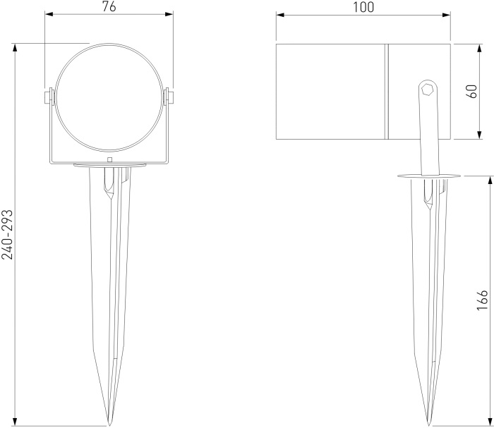 Грунтовый светильник черный Elektrostandard Landscape 043 FL LED (a059011)