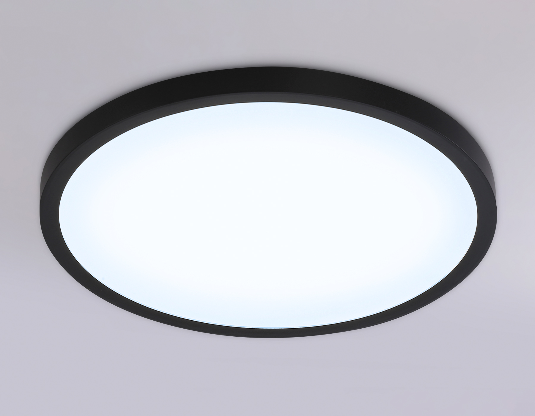 Светильник светодиодный ультратонкий с высокой степенью защиты IP54 FZ1957 BK черный IP54 26W 5000K D370*15 (Без ПДУ)