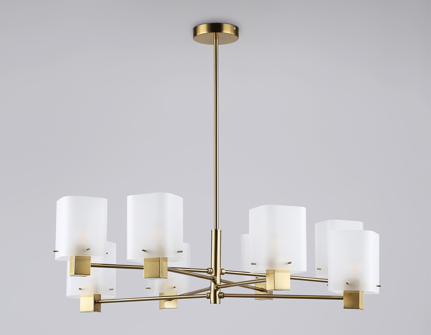 Подвесная люстра LH57033/8 BS/SM латунь/дымчатый E14/8 max 40W D830*710