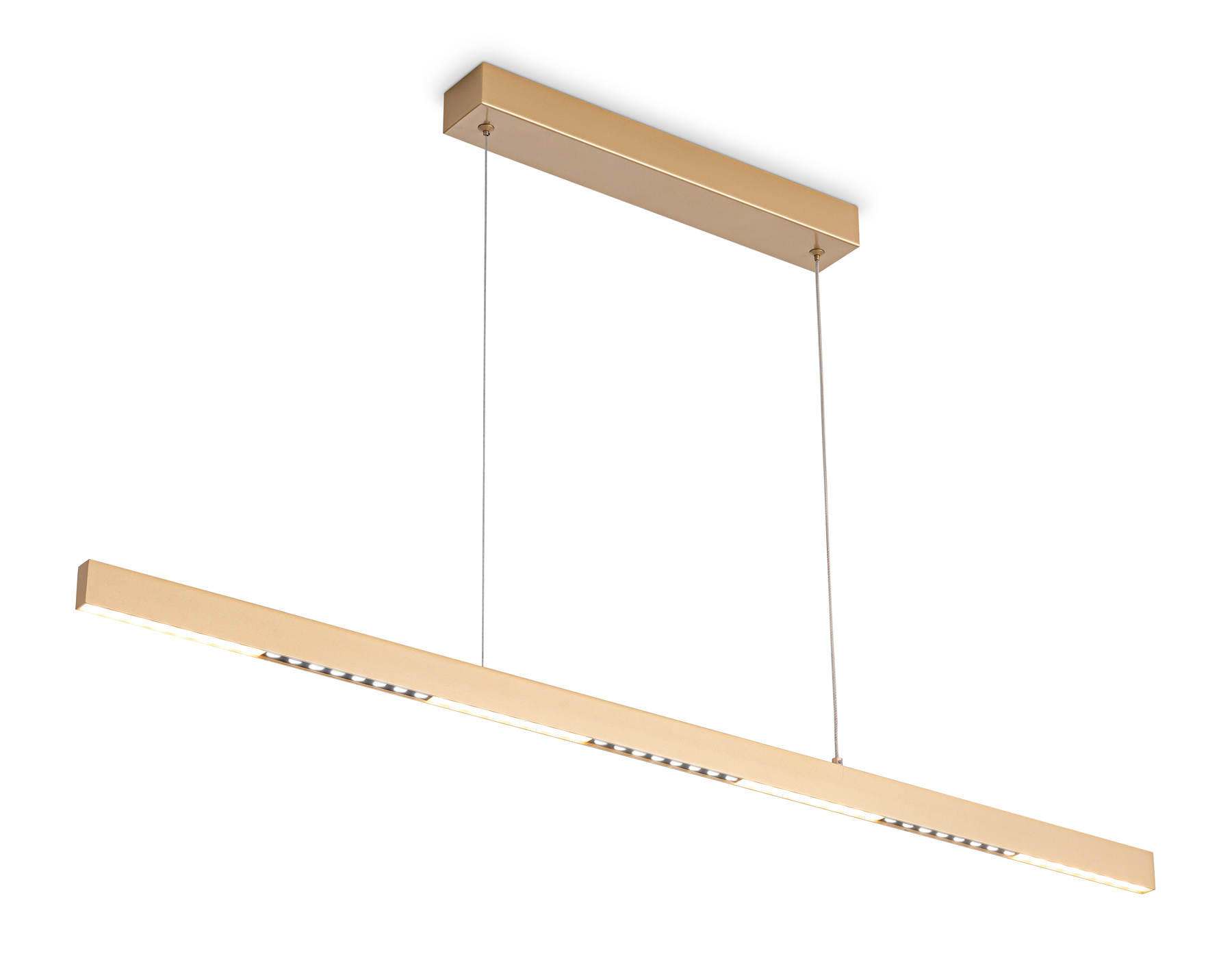 Подвесной светодиодный светильник FL5833 GD золото 25W 3000K/4200K/6400K 1037*17.5*750 (без ПДУ)