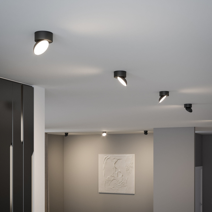 Светильник накладной светодиодный Elektrostandard Smooth 25053LED 10W 4000K черный (a065461)