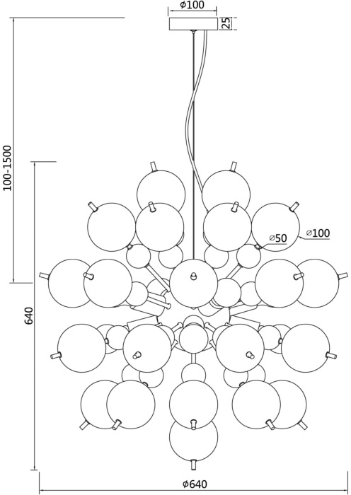 Подвесная люстра Bolla MOD133PL-08BS (mod133pl-08bs)