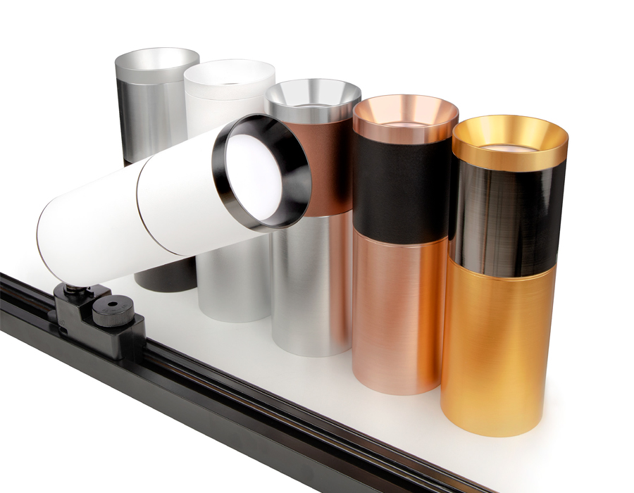 Крепеж трековый поворотный для корпуса светильника с диаметром отверстия D60mm A2521 SBK черный песок D60*H90mm Out85mm