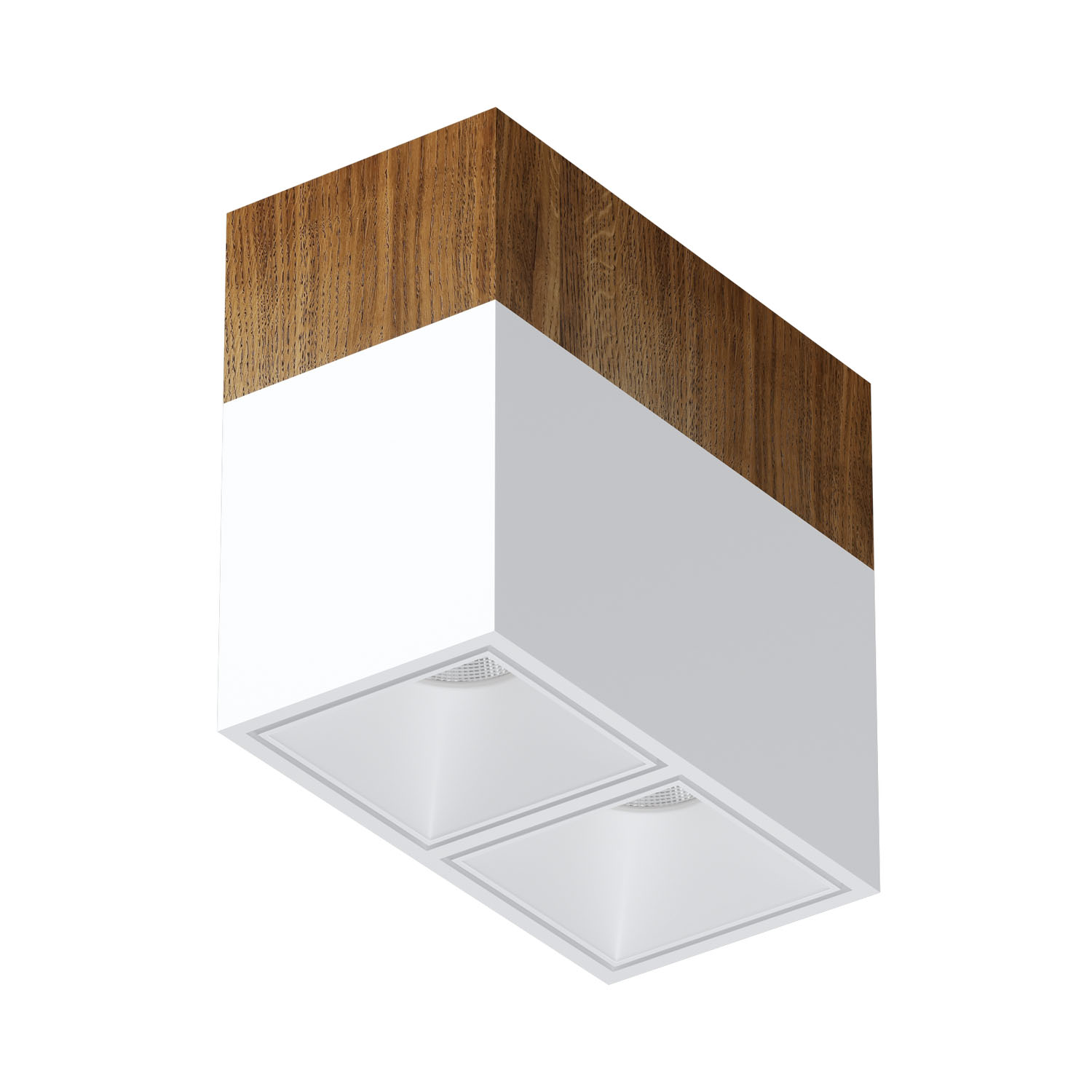 Накладной светодиодный светильник Ledron KUBING 2 Wooden 160 White (4492)