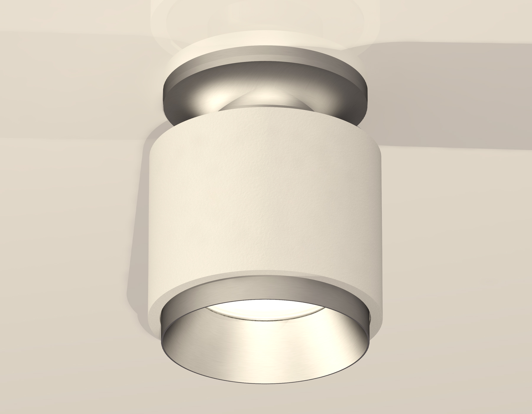 Комплект накладного светильника XS7510100 SWH/MCH белый песок/хром матовый MR16 GU5.3 (N7928, C7510, N7033)