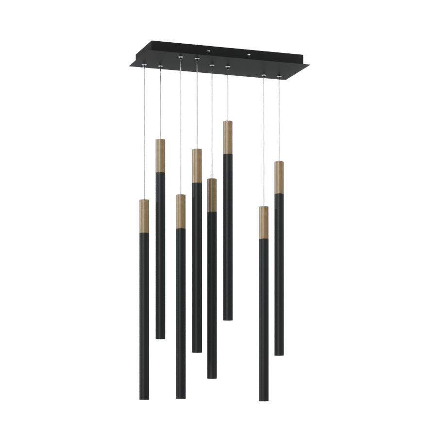 Подвесной светодиодный светильник HL012-8 Wooden 100 Black (11369)