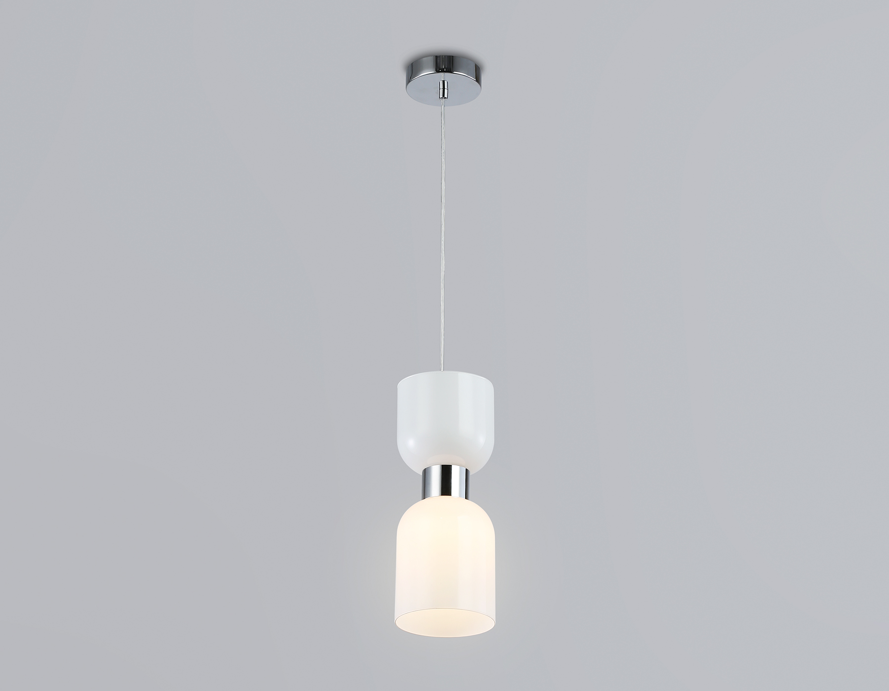 Подвесной светильник LH56081 СH/FR хром/белый матовый E14 max 60W D120*1500