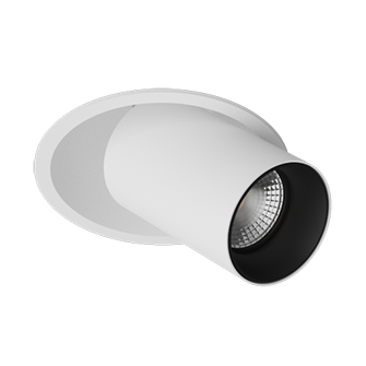 Встраиваемый поворотный светильник под сменную лампу Ledron MJ-1130 White-Black (11065)