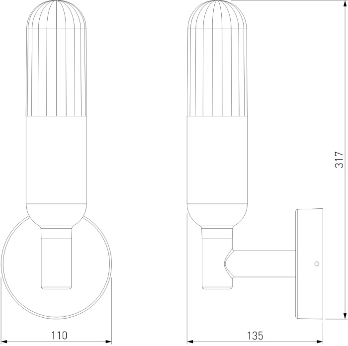 Уличный настенный светильник светодиодныйElektrostandard ISIDA 35165U a062884 (electrostandart_a062884)
