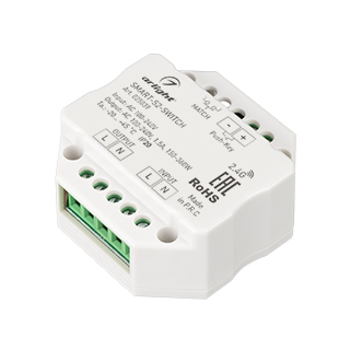 Контроллер-выключатель SMART-S2-SWITCH (230V, 1.5A, 2.4G) (Arlight, IP20 Пластик, 5 лет) 025039