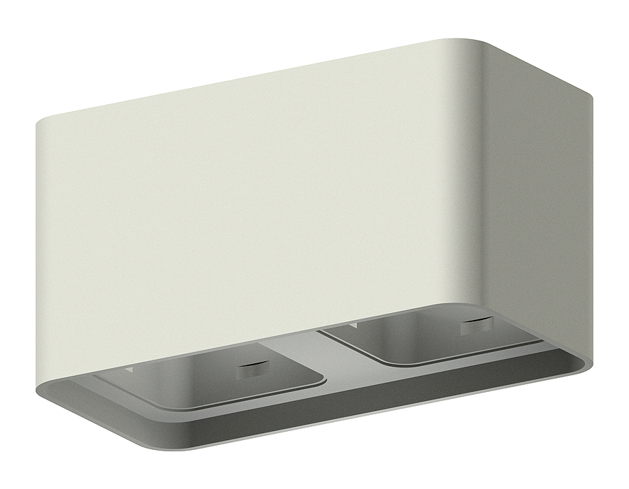 Корпус светильника накладной для насадок 70*70mm C7852 SGR серый песок 190*95*H100mm MR16 GU5.3