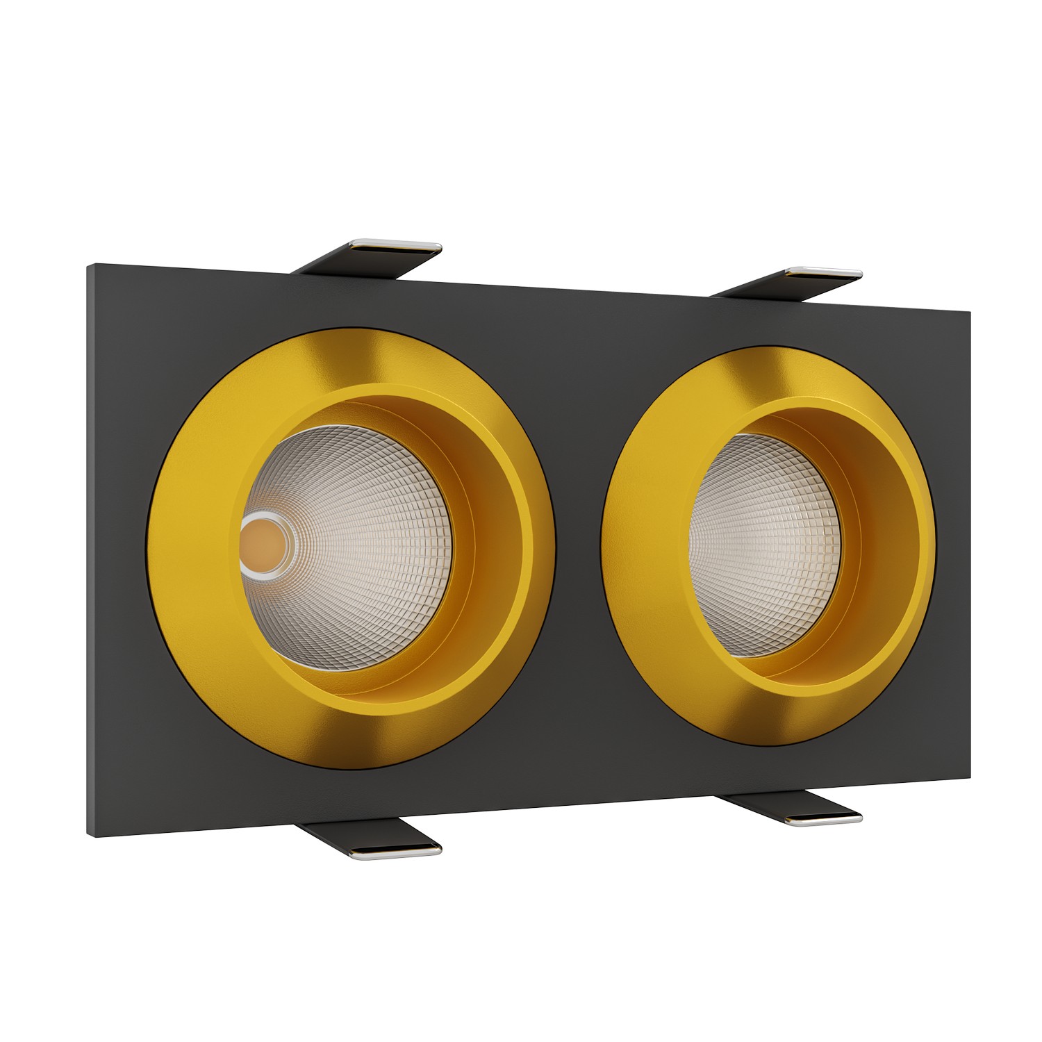 Встраиваемый светодиодный светильник Ledron GIZA MINI SQ2 Black-Gold (2097)