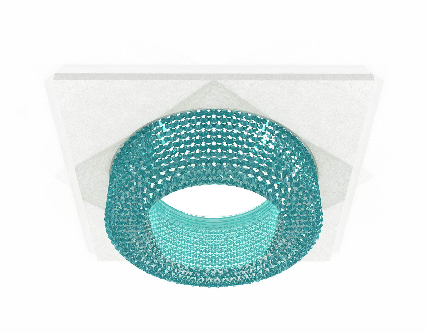 Комплект встраиваемого светильника с композитным хрусталем XC7631023 SWH/BL белый песок/голубой MR16 GU5.3 (C7631, N7194)