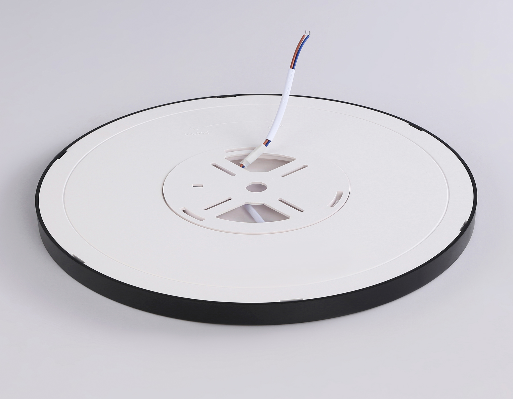 Светильник светодиодный ультратонкий 3000K-6500K с CCT-переключателем FZ1910 BK черный IP54 44W 3000K-6500K CCT-переключатель D600*25 (Без ПДУ)