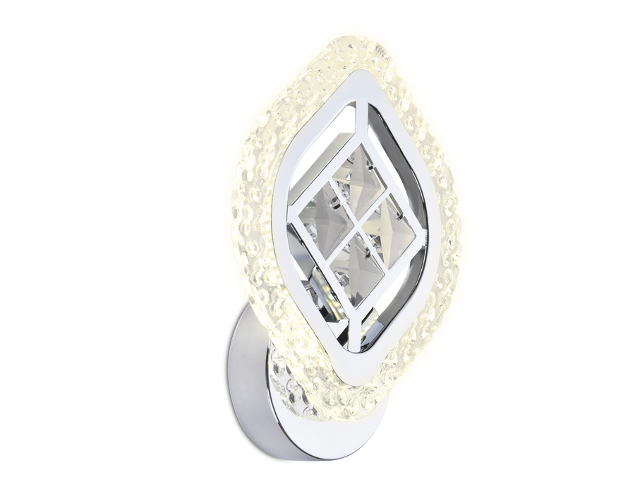 Настенный светодиодный светильник с хрусталем FA279 CH хром 12W 240*170*60