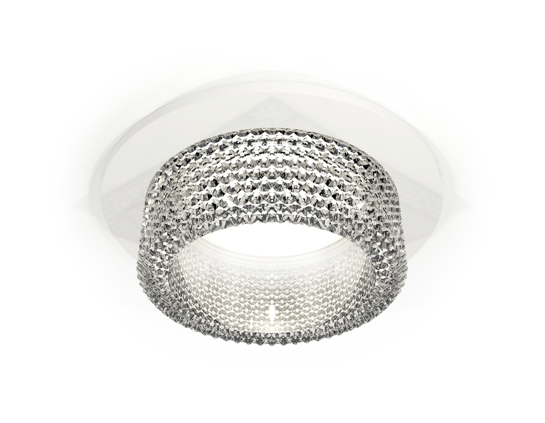 Комплект встраиваемого светильника с композитным хрусталем XC6512040 SWH/CL белый песок/прозрачный MR16 GU5.3 (C6512, N6150)