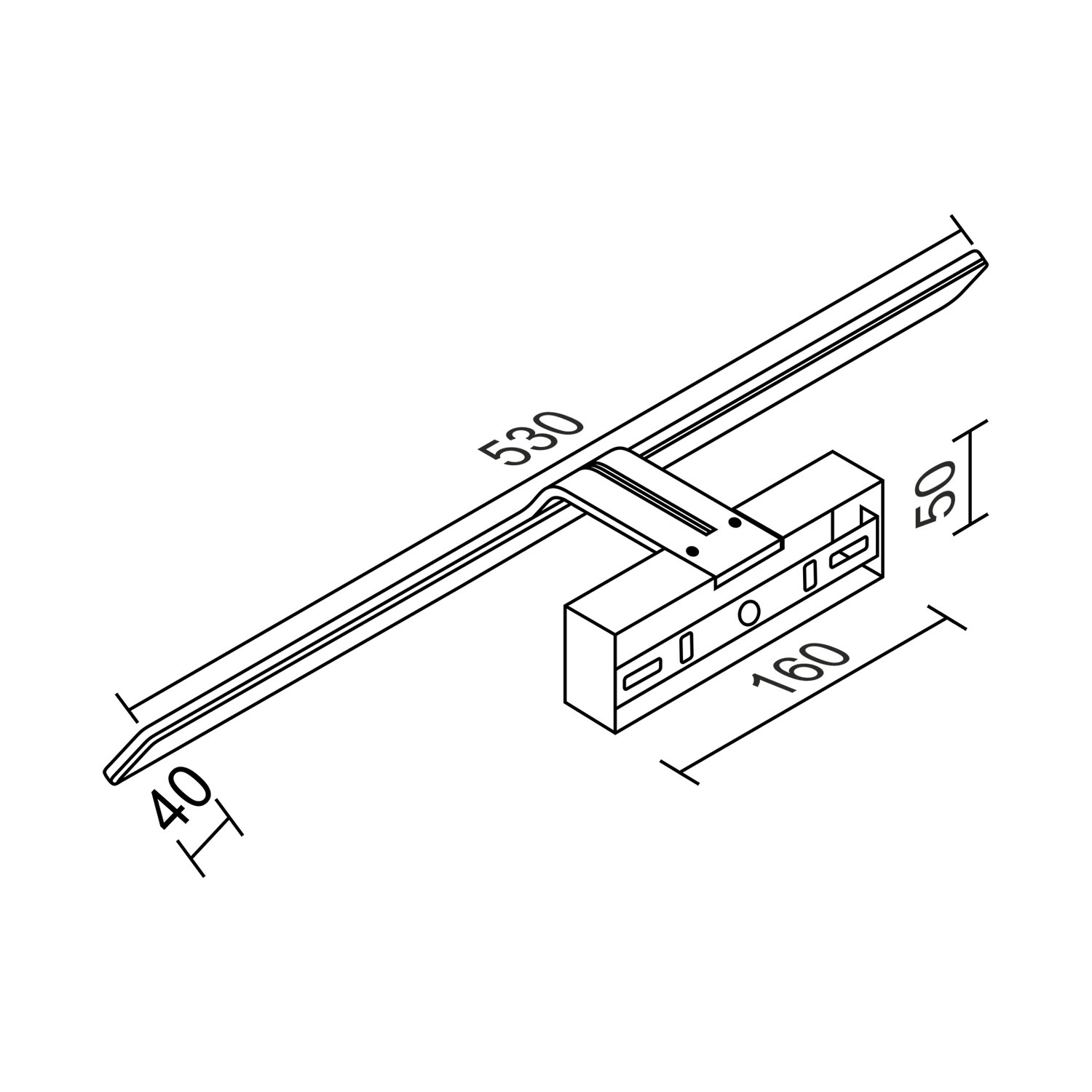 Настенный светодиодный светильник Ledron GW-M116L Black (2942)