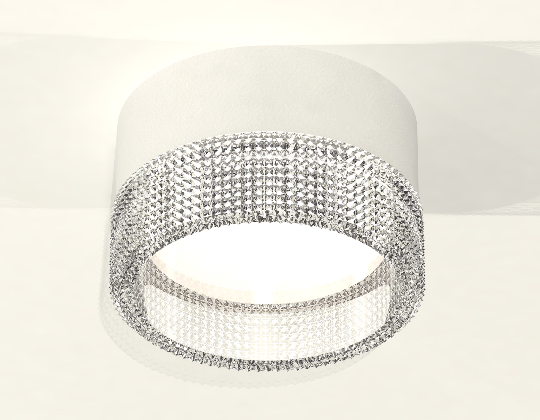 Комплект накладного светильника с композитным хрусталем XS8101030 SWH/CL белый песок/прозрачный GX53 (C8101, N8480)