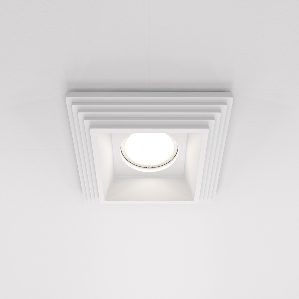 Встраиваемый светильник Gyps Modern GU10 1x35Вт Maytoni Technical DL005-1-01-W (dl005_1_01_w)