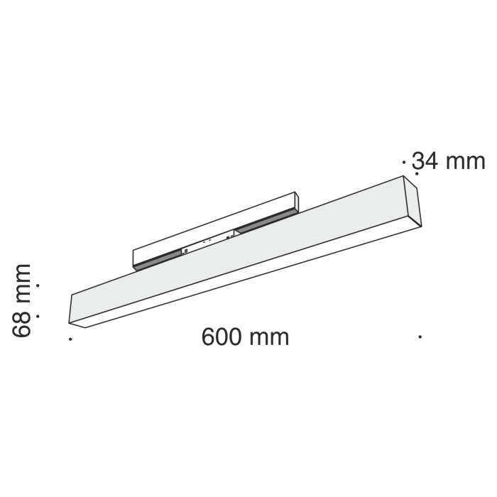 Трековый светильник Basis S35 3000K 20Вт 120 LED магнитный Maytoni Technical TR012-2-20W3K-B (tr012-2-20w3k-b)