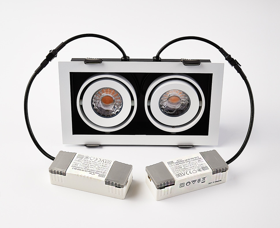 DL 3033 white 3000K светильник встраиваемый