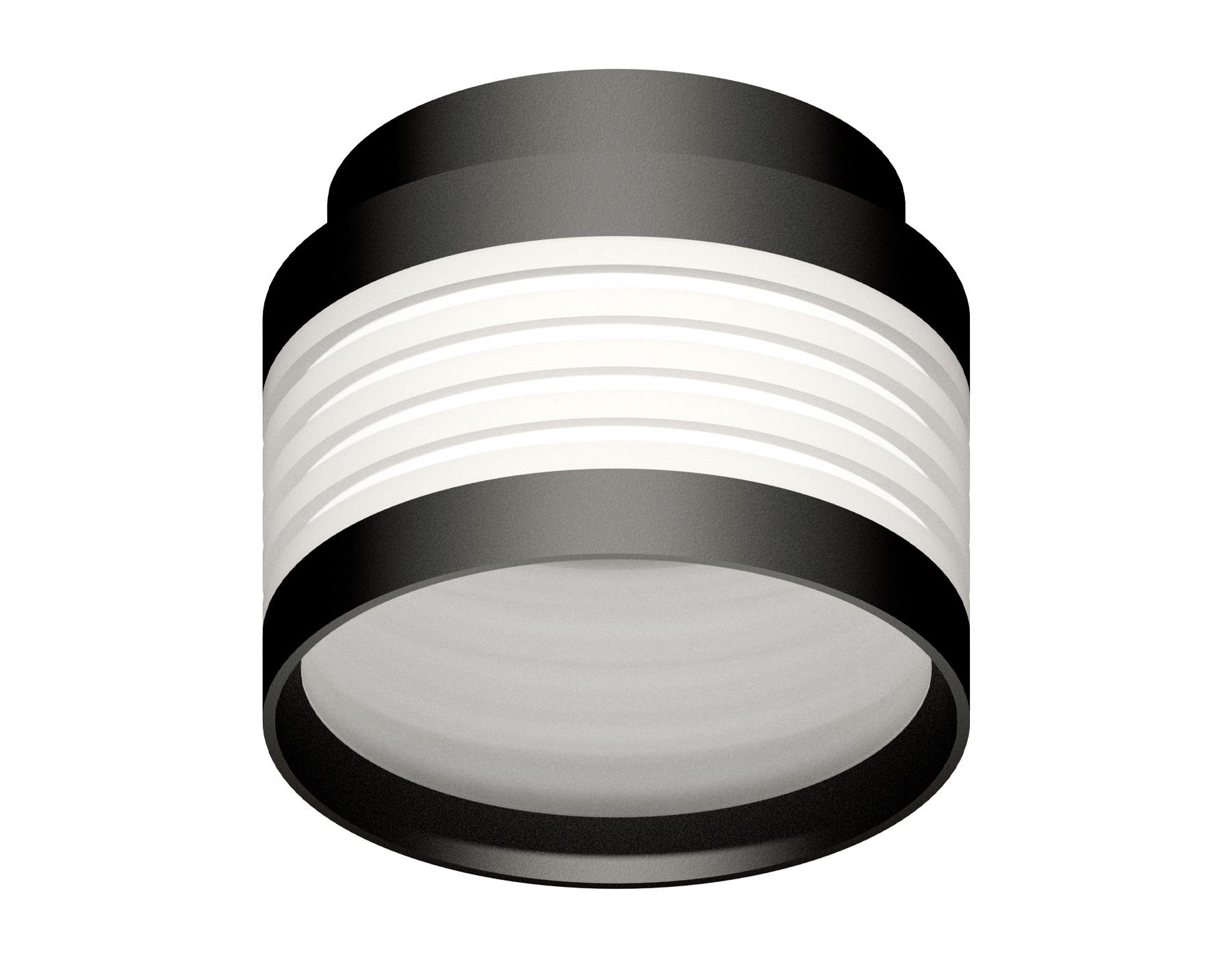 Корпус светильника накладной C8432 SBK/FR черный песок/белый матовый D110*H90mm GX53