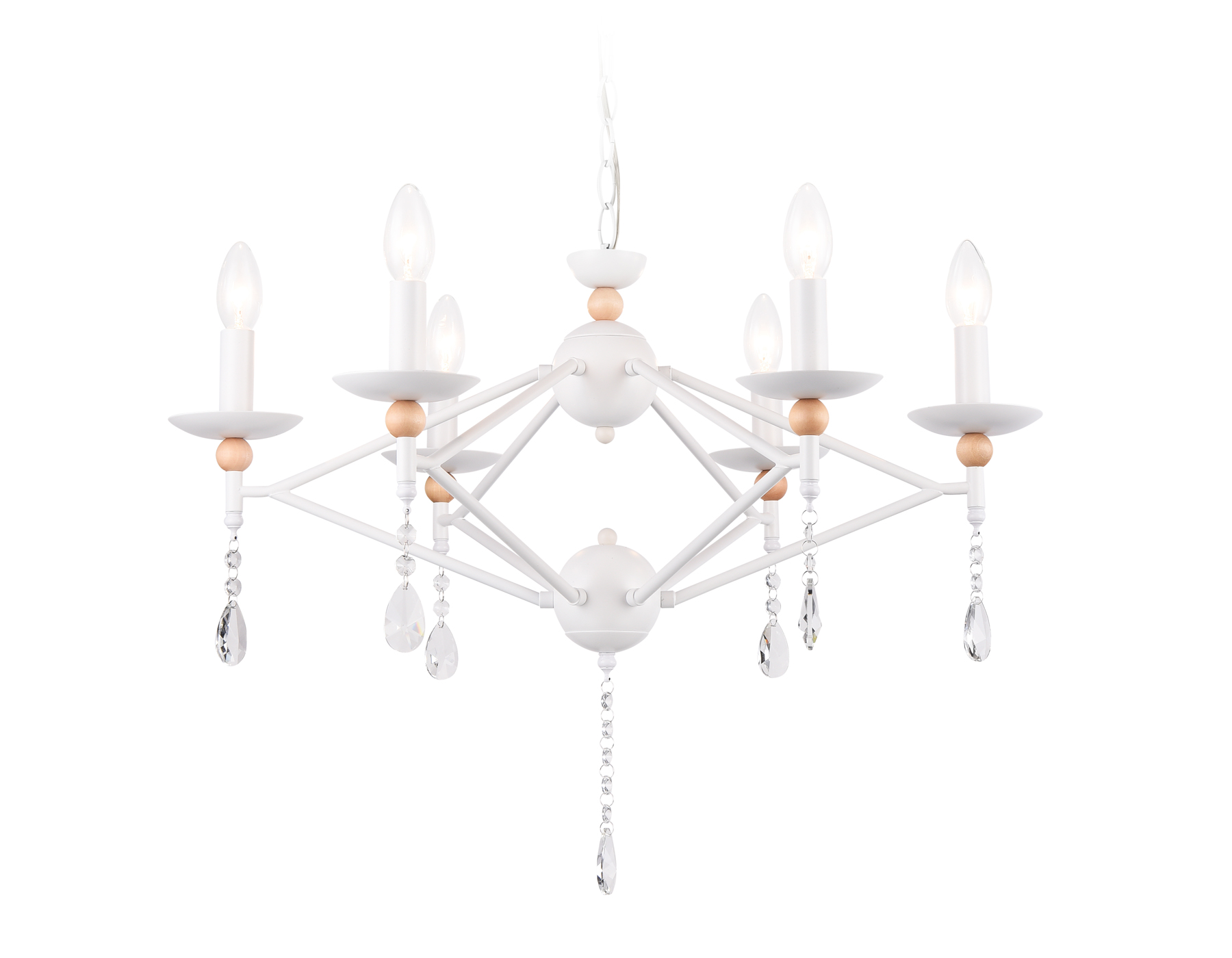 Подвесная люстра TR9596/6 WH белый E14/6 max 40W D660*880