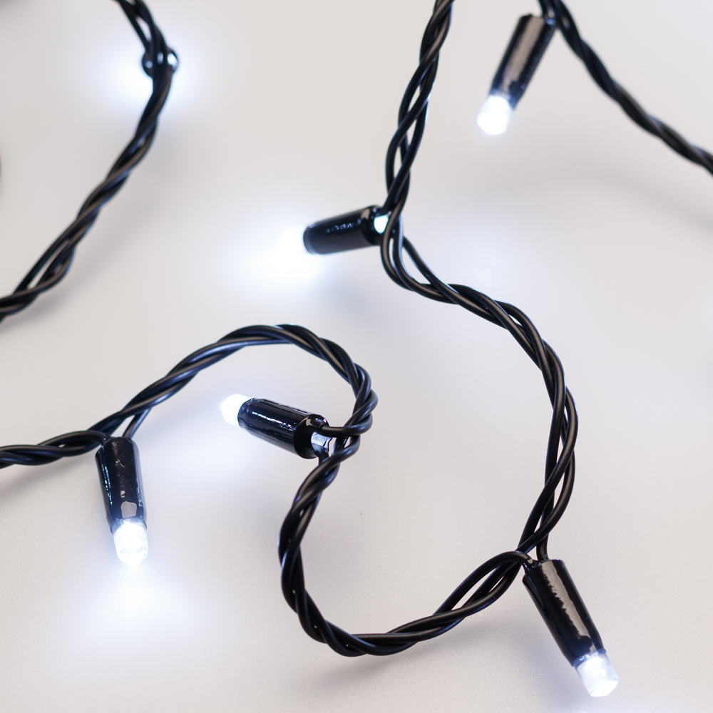 Светодиодная гирлянда ARD-STRING-CLASSIC-10000-BLACK-100LED-STD WHITE (230V, 7W) (Ardecoled, IP65) 025796