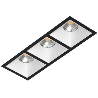 Встраиваемый светильник под сменную лампу Ledron RISE KIT3 Black-White (2467)