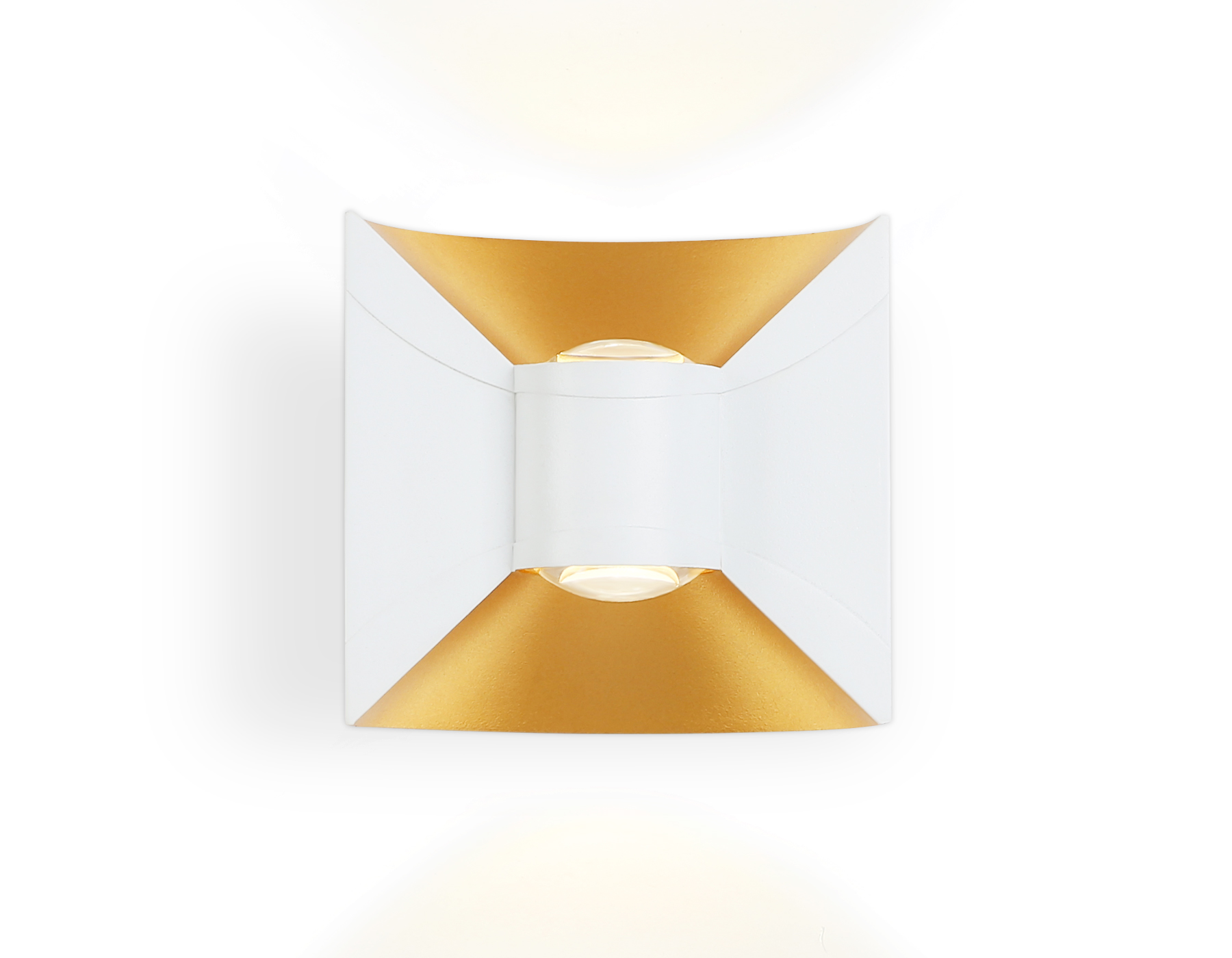 Уличный настенный светодиодный светильник IP54 ST4471 WH/GD белый/золото LED 4200K 6W IP54 92*98*55