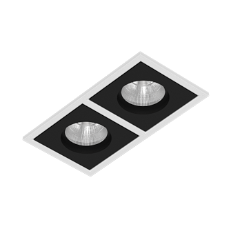 Встраиваемый светодиодный светильник BRUTAL SQ2 White-Black TRIAC 4000K (10584)