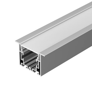 Профиль с экраном S2-LINIA55-F-2500 ANOD+OPAL (Arlight, Алюминий) 021176