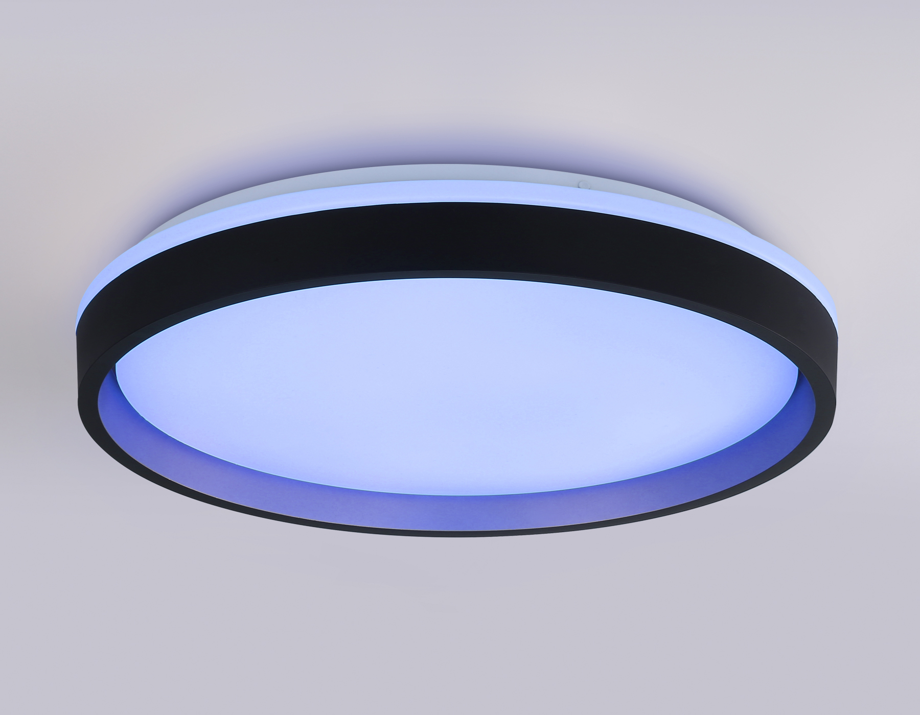 Светодиодный светильник RGB с пультом управления FZ610 BK/GD черный/золото IP20 66W 3000K-6500K+RGB D490*85 (ПДУ ИК)