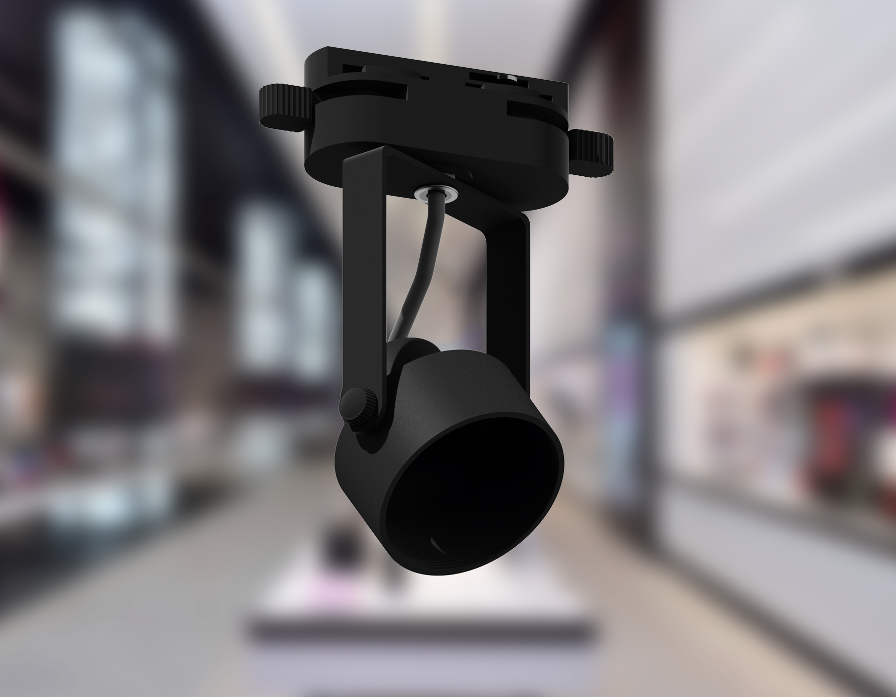 Корпус однофазного трекового светильника D60mm C6602 PBK черный полированный D60*H135mm Out122mm MR16 GU10 (насадки D60mm)