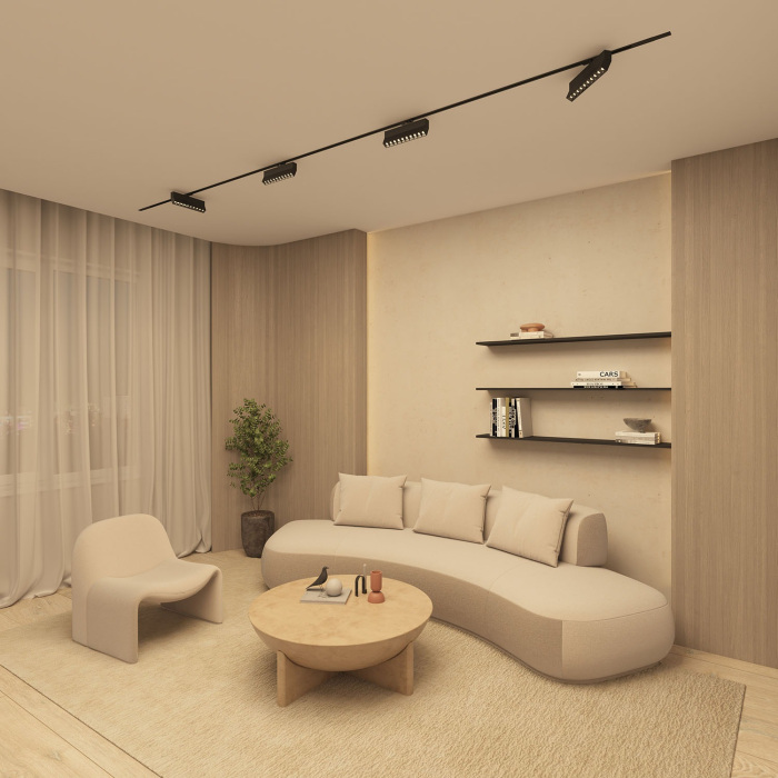 Трековый светильник однофазный 220V Denkirs Edder DK6636-BK (dk6636-bk)