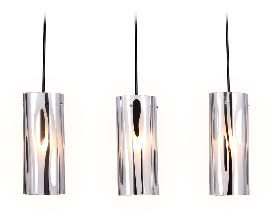 Подвесной светильник со сменной лампой TR3590/3 CH/SM хром/дымчатый E27/3 max 40W 530*100*900