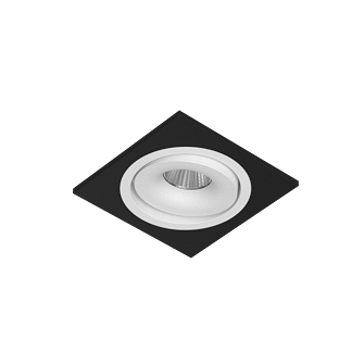 Встраиваемый поворотный светодиодный светильник Ledron MJ1006 SQ Black-White (2149)