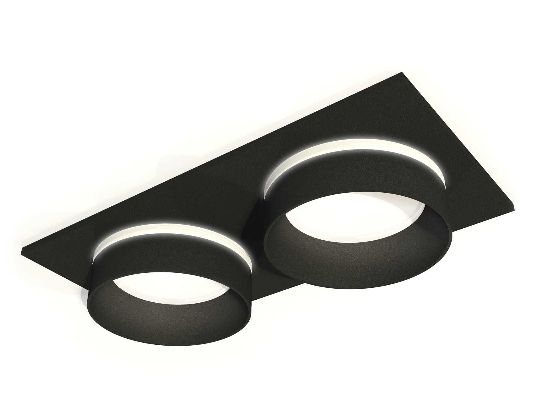 Комплект встраиваемого светильника с акрилом XC6526061 SBK/FR черный песок/белый матовый MR16 GU5.3 (C6526, N6229)