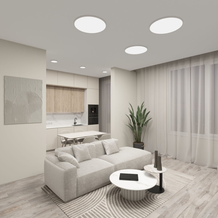 Потолочный светильник Denkirs Thin DK6522-WH 36W 3000K4000K6500K переключатель цветовой температуры на корпусе белый (dk6522-wh)