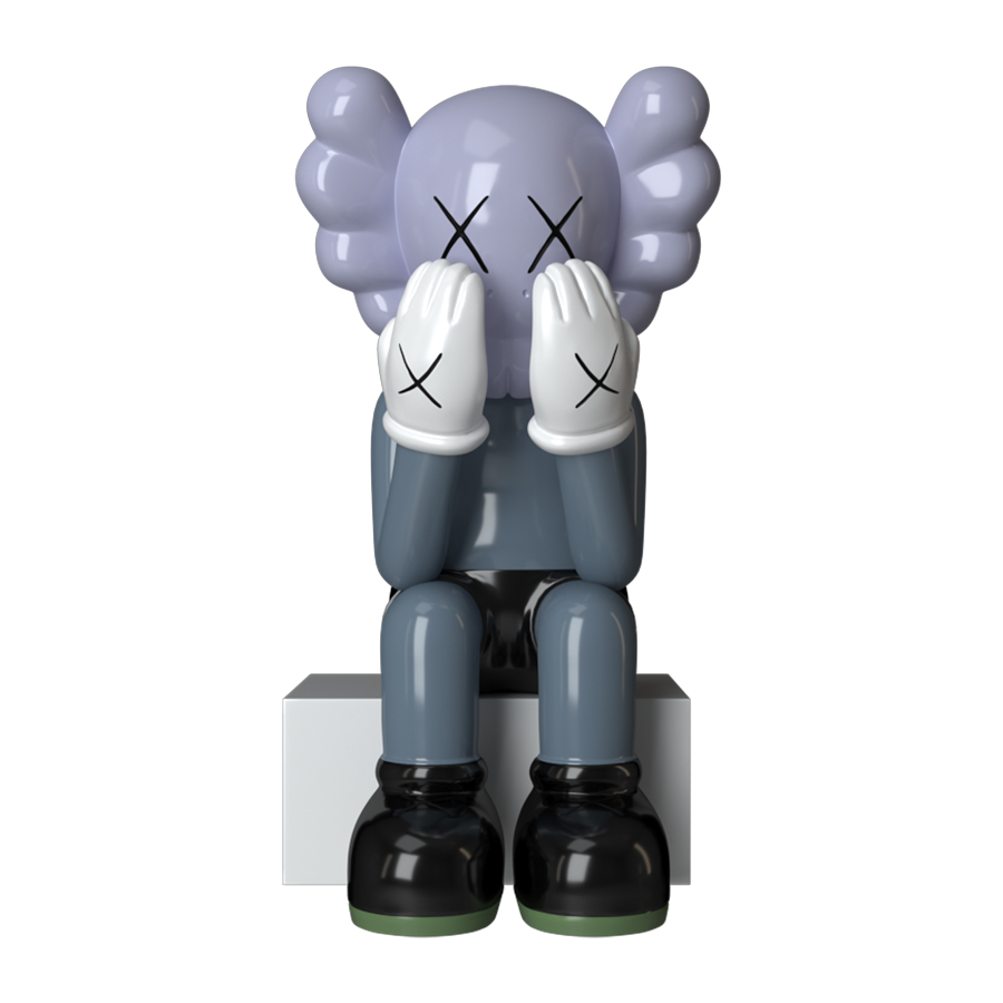 Дизайнерская статуэтка копилка KAWS синий (9483)