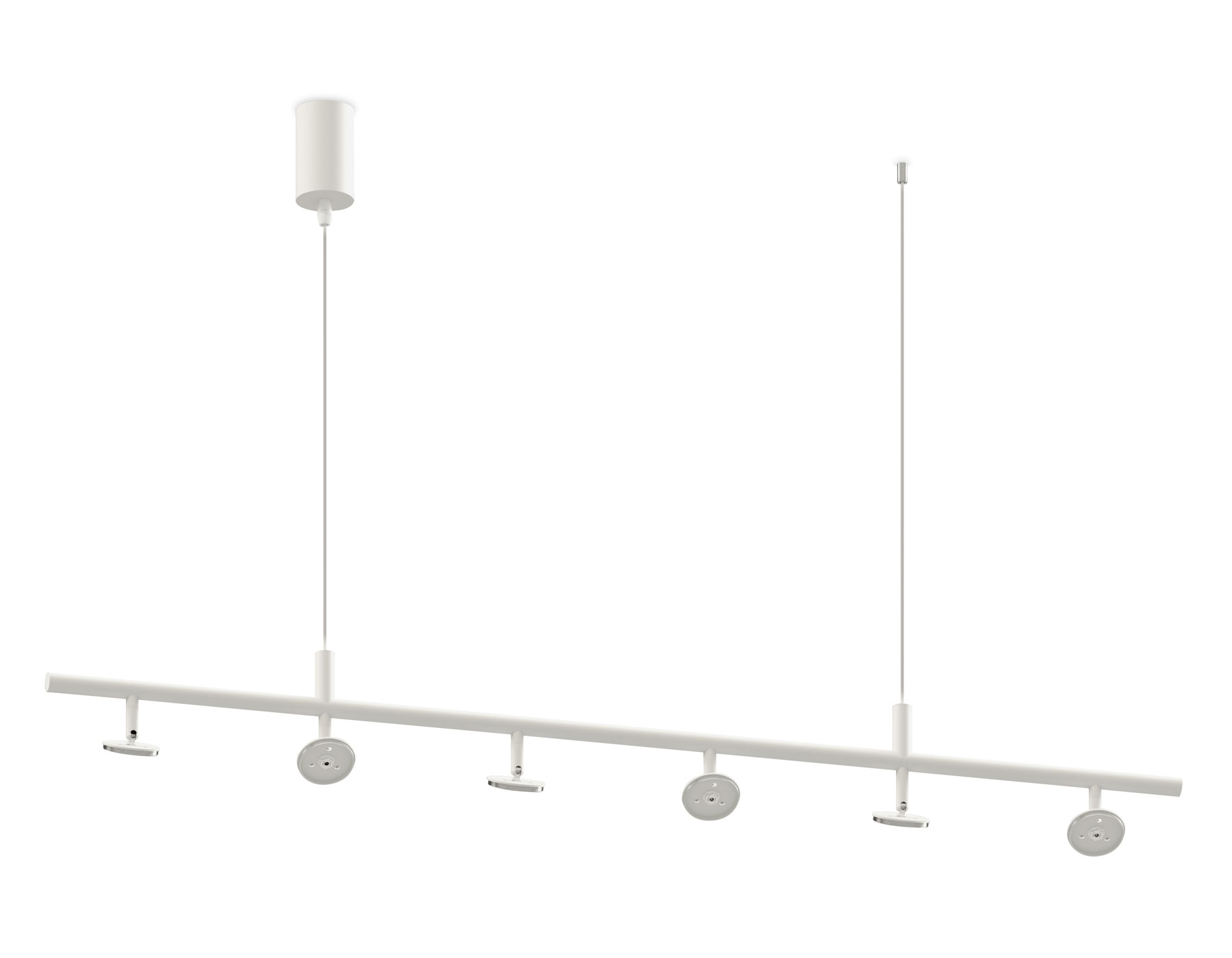 Корпус светильника подвесной поворотный для насадок D60 C9005/6 SWH белый песок 1200*60*1200mm MR16 GU5.3/6