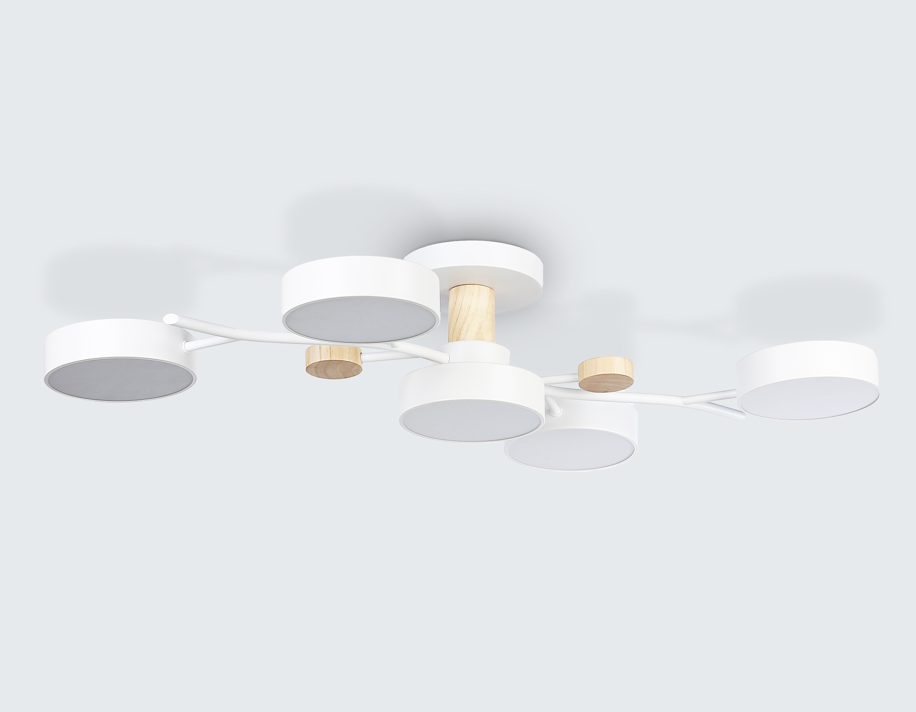 Подвесной светодиодный светильник с пультом FL4834/5 WH белый 3000K-6400K 70W 830*400*160 (ПДУ ИК)