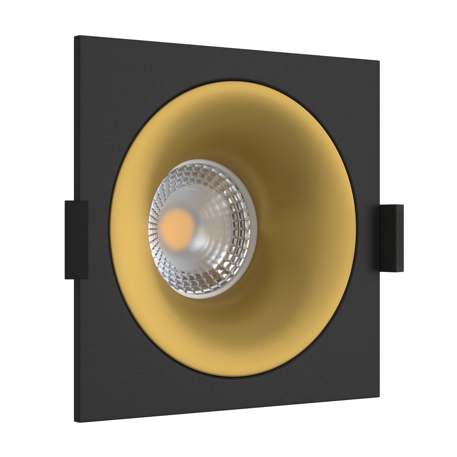 Встраиваемый светильник под сменную лампу Ledron MJ1003 SQ Black-Gold (2344)