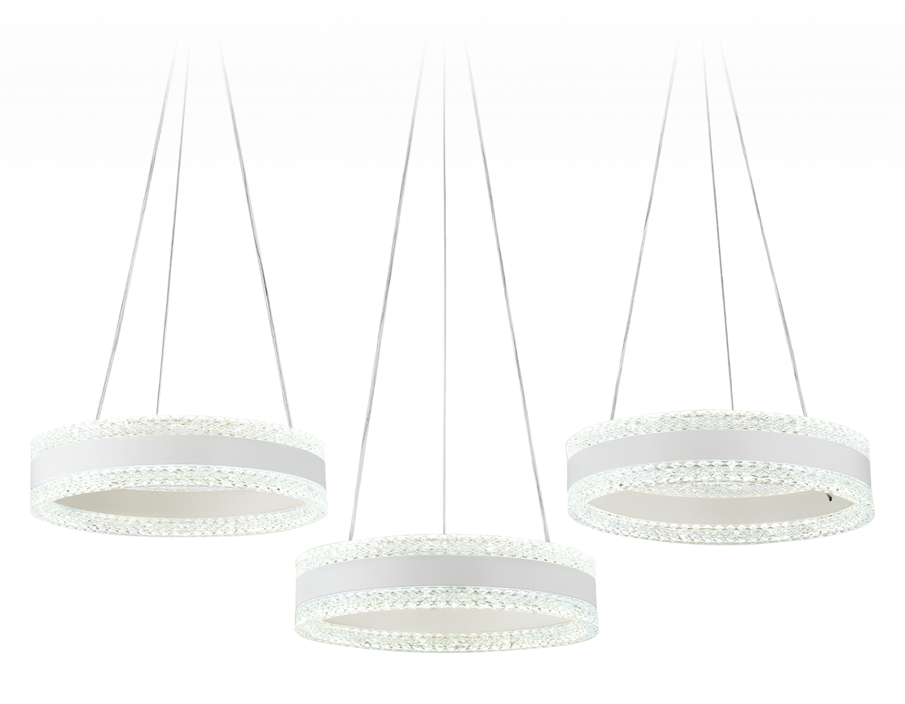 Управляемый подвесной светодиодный светильник FA6206/3 WH белый 122W 3000K+6400K/3000K/6400K/4200K+4200K 840*300*750 (ПДУ РАДИО 2.4G)