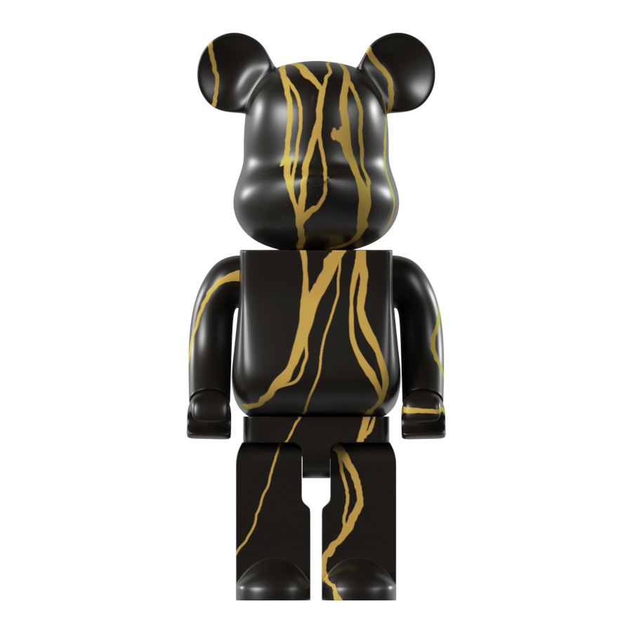 Статуэтка BEARBRICK чрный с золотым (9490)