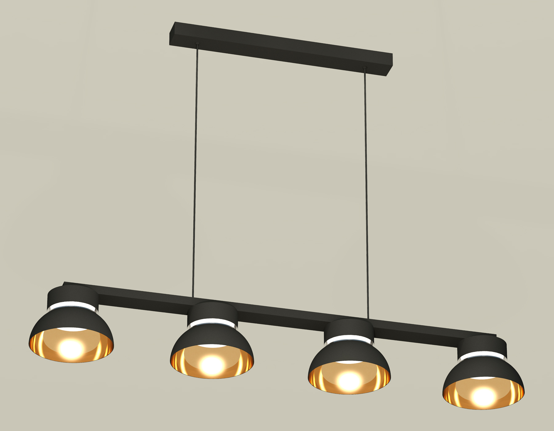 Комплект подвесного светильника XB9152101/4 SBK/PYG/CL черный песок/золото желтое полированное/прозрачный GX53 (C9152, N8145)