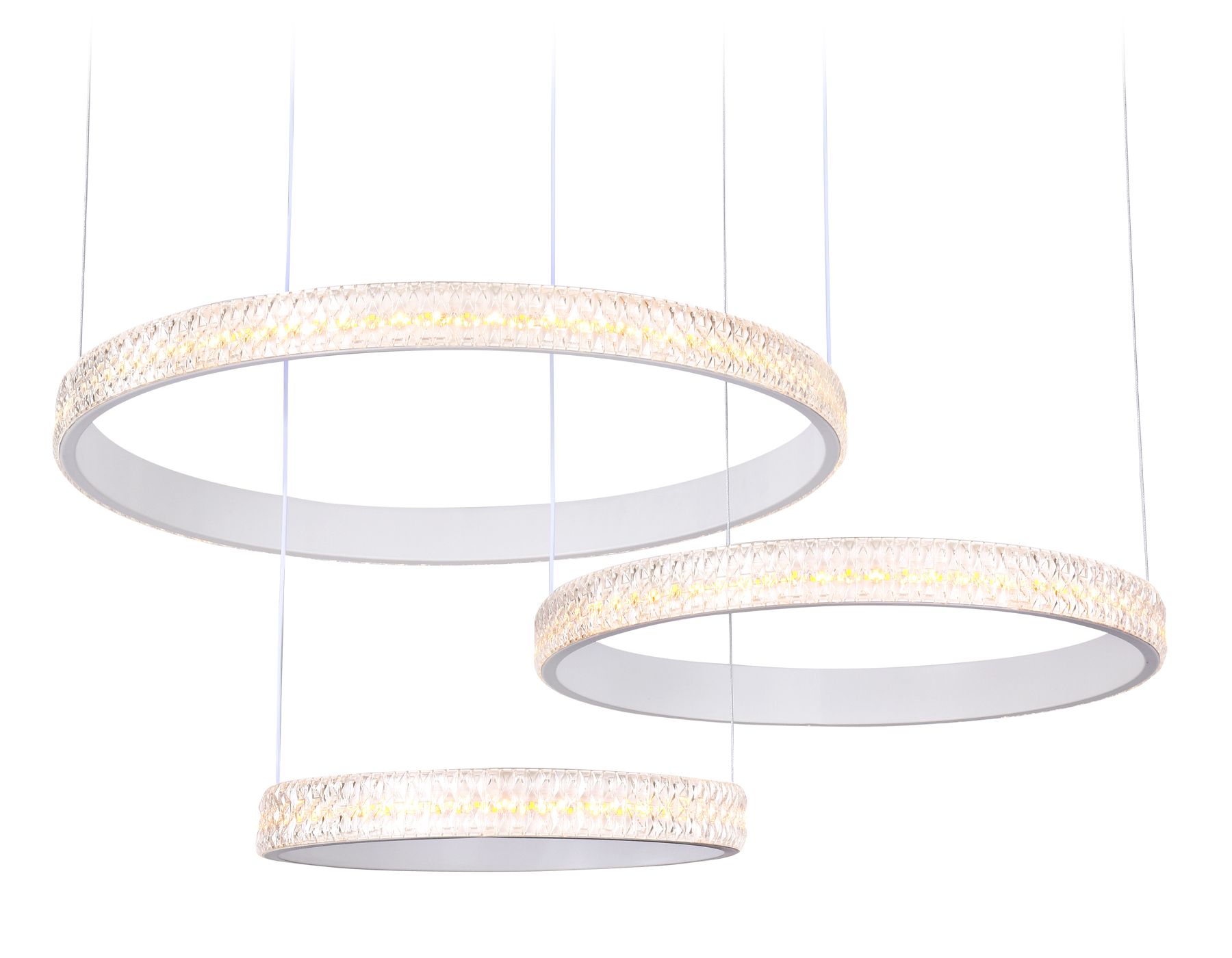 Подвесной светодиодный светильник с пультом FA6161 WH белый 99W 720*500*900 (ПДУ РАДИО 2.4)