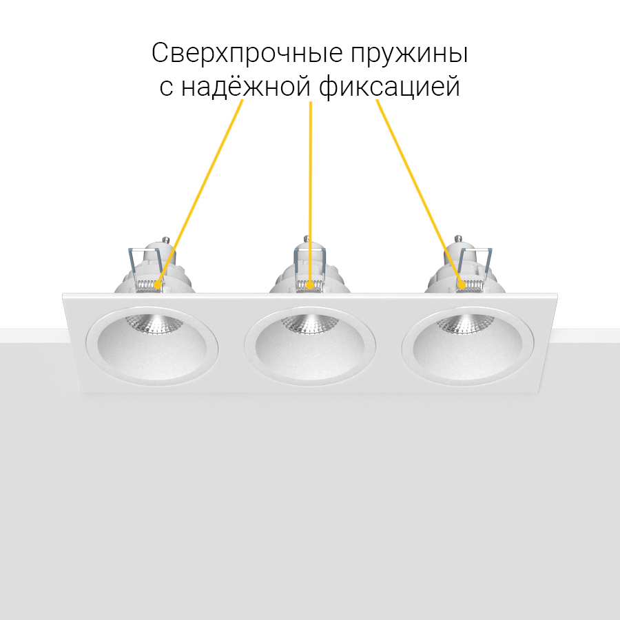 Встраиваемый светильник под сменную лампу Ledron AO1501009 SQ3 White (2416)